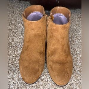 Cat & Jack Women's Brown Suede Ankle Booties